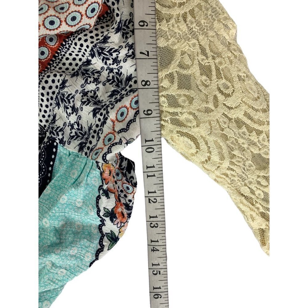 Kora America Women's Lace Sleeve Multi Patterned Dress - Picture 3 of 6